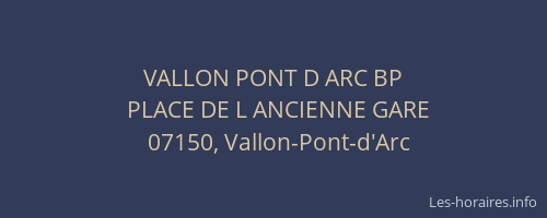 VALLON PONT D ARC BP