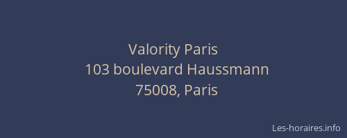 Valority Paris