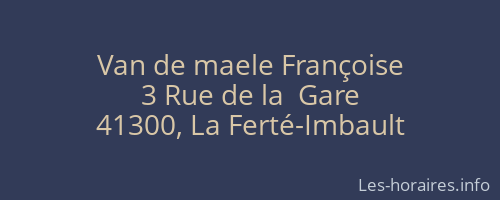 Van de maele Françoise