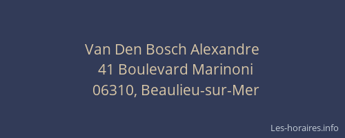 Van Den Bosch Alexandre
