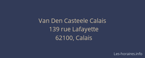 Van Den Casteele Calais