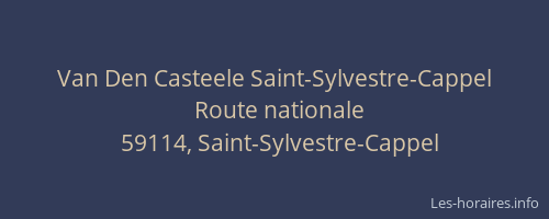 Van Den Casteele Saint-Sylvestre-Cappel