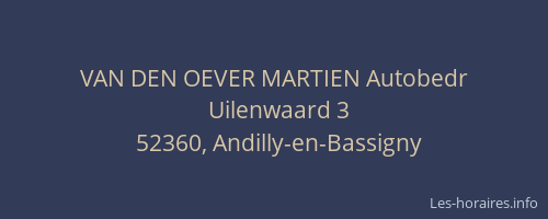 VAN DEN OEVER MARTIEN Autobedr