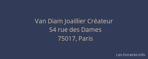 Van Diam Joaillier Créateur