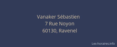 Vanaker S&eacute;bastien