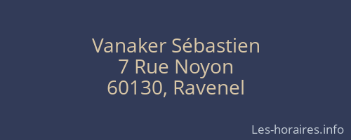 Vanaker Sébastien