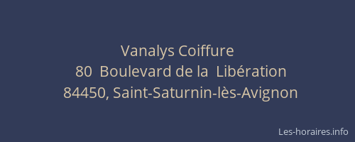 Vanalys Coiffure