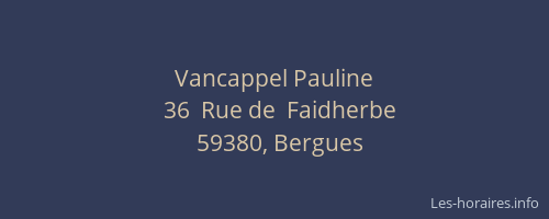 Vancappel Pauline