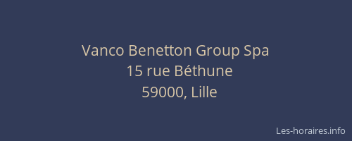 Vanco Benetton Group Spa