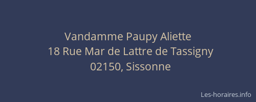 Vandamme Paupy Aliette