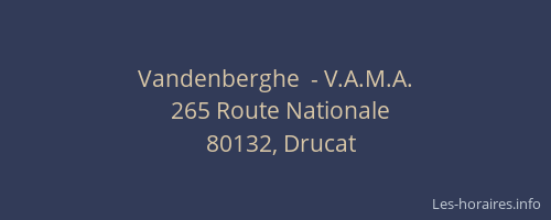 Vandenberghe  - V.A.M.A.