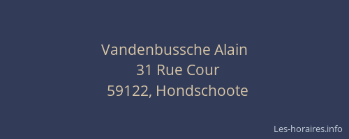 Vandenbussche Alain