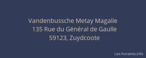 Vandenbussche Metay Magalie