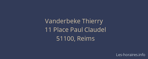Vanderbeke Thierry