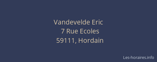Vandevelde Eric