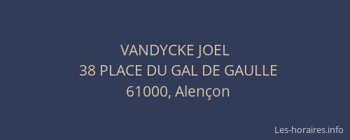 VANDYCKE JOEL