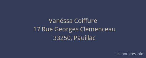 Van&eacute;ssa Coiffure