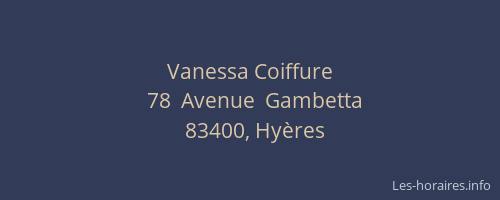 Vanessa Coiffure