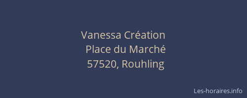 Vanessa Cr&eacute;ation