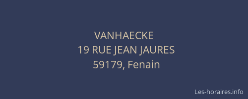 VANHAECKE