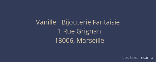 Vanille - Bijouterie Fantaisie