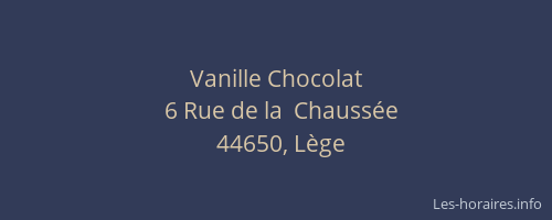 Vanille Chocolat