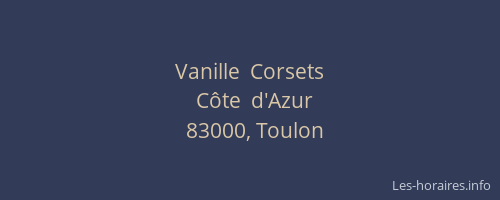 Vanille  Corsets