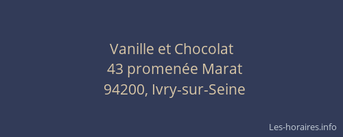 Vanille et Chocolat