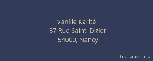 Vanille Karité