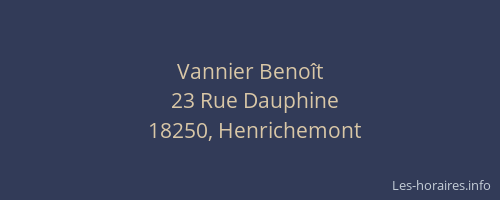 Vannier Benoît