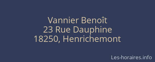 Vannier Benoît