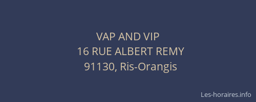 VAP AND VIP