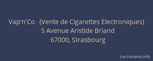 Vap'n'Co   (Vente de Cigarettes Electroniques)