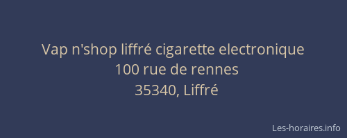 Vap n'shop liffré cigarette electronique