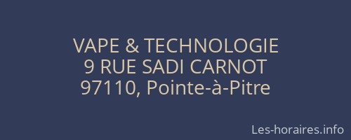 VAPE & TECHNOLOGIE