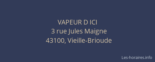 VAPEUR D ICI