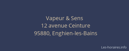 Vapeur & Sens