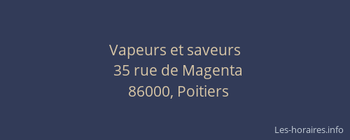 Vapeurs et saveurs