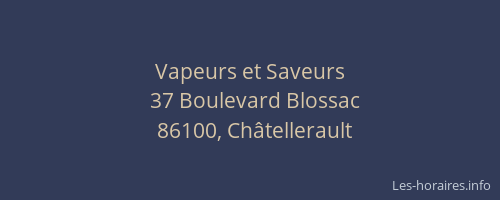 Vapeurs et Saveurs