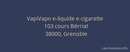 VapiVapo e-liquide e-cigarette