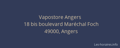 Vapostore Angers