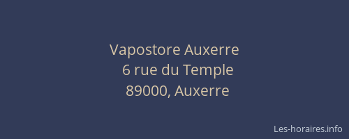 Vapostore Auxerre