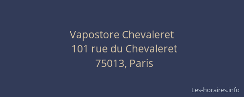 Vapostore Chevaleret