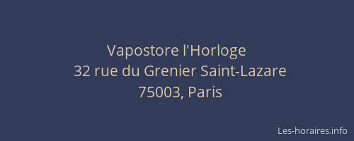 Vapostore l'Horloge