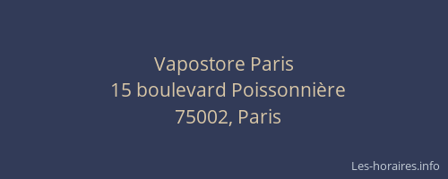 Vapostore Paris