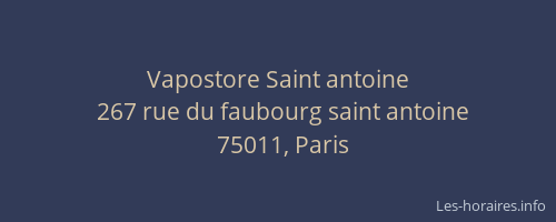 Vapostore Saint antoine