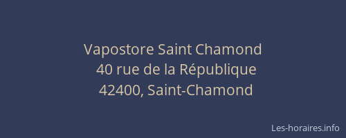 Vapostore Saint Chamond