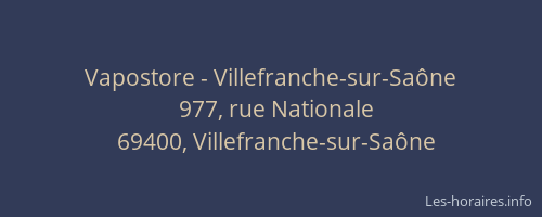 Vapostore - Villefranche-sur-Saône