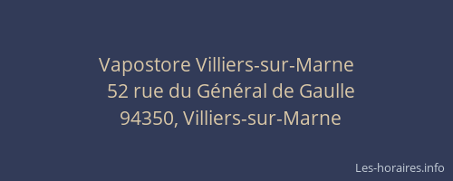 Vapostore Villiers-sur-Marne