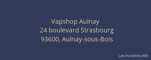 Vapshop Aulnay